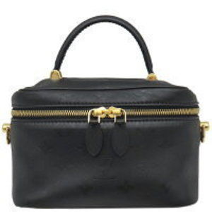 Louis Vuitton Vanity Bag Black Leather Shoulder